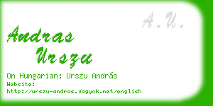 andras urszu business card