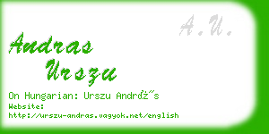 andras urszu business card